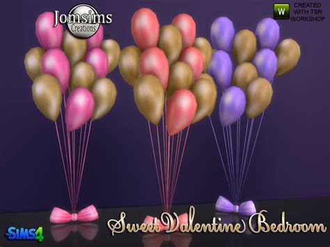 Jomsims Sweet Valentine Balloons Deco Sims 4 Sims Valentines Balloons