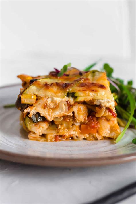 Vegetable Lasagna With Zucchini Lattice Vegetarian 6 Baked Ambrosia