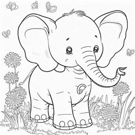 Dibujos De Elefantes Para Colorear