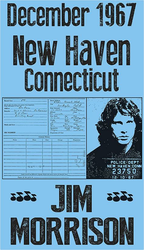 Jim Morrison Mugshot New Haven Connecticut 13 X22