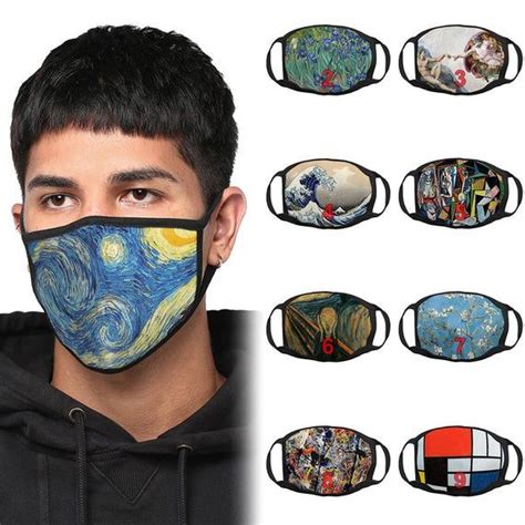 300 x 276 jpeg 15 кб. Famous Paintings Fashion Face Masks Van Gogh Pablo Picasso ...