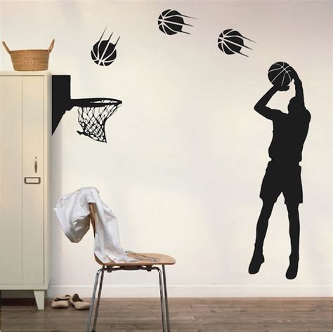 Basketball Player Wall Appliqué Trendy Wall Designs