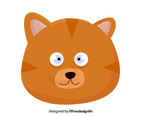 Cartoon Ginger Cat Clipart Vector Free Download