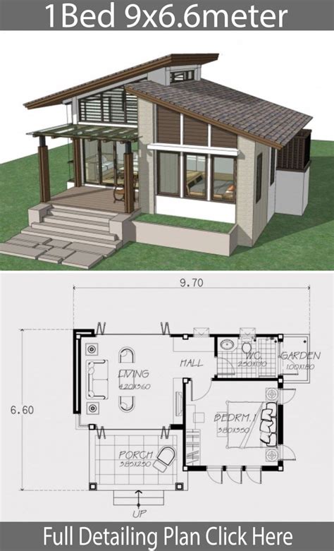 Small Two Story House Plan 7x14m C5b
