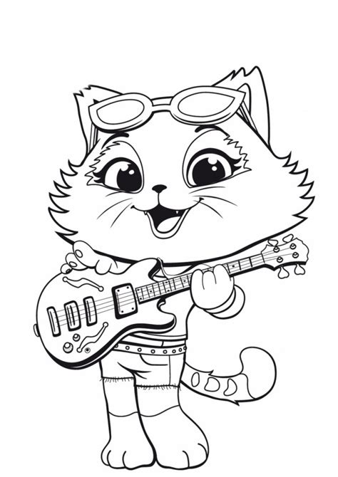 Viacom's nickelodeon channels broadcast 44 cats world while rai's yoyo. 44 Cats free printable coloring pages - Colorpages.org