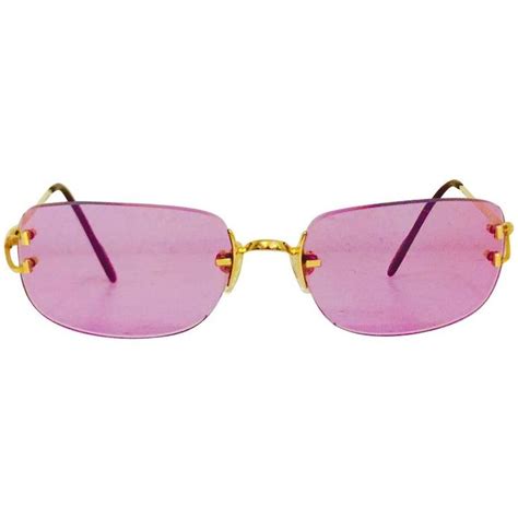 Image Result For Cartier Rimless Sunglasses With Rose Pink Tinted Glasses Pink Rimless