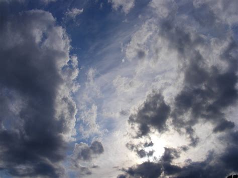 Blue Skywhite And Dark Clouds21524 Blue Sky White