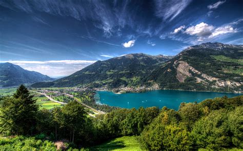 Download Wallpapers Lake Walensee Mountain Lake Alps Mountain