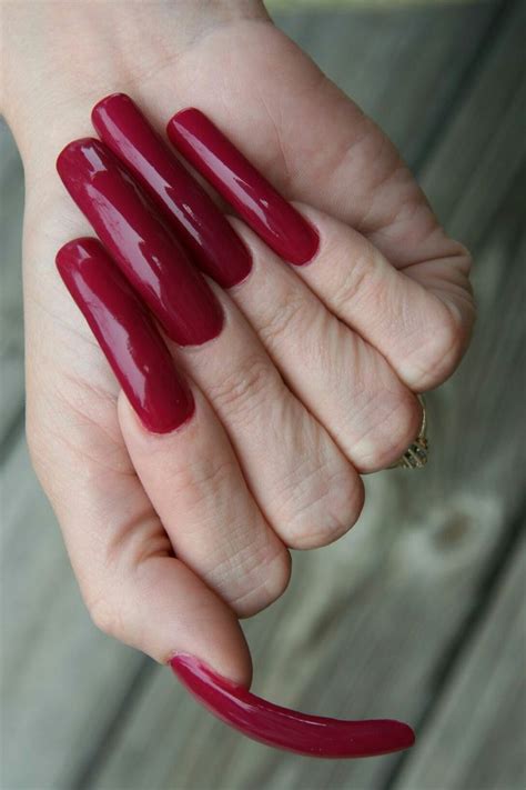 pin by nailfan on nails andi long red nails red nails curved nails