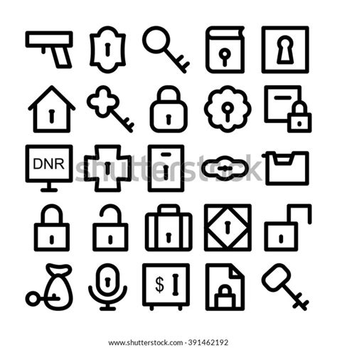 Security Vector Icons 1 Stock Vector Royalty Free 391462192