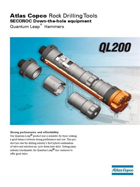 Atlas Copco Rock Drilling Tools Quantum Leap Hammers Pdf Drill