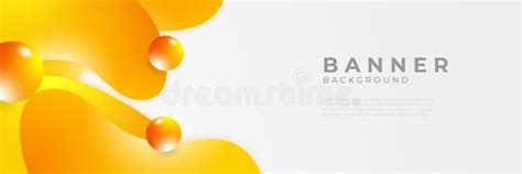 Abstract Modern Orange Horizontal Web Banner Design Template