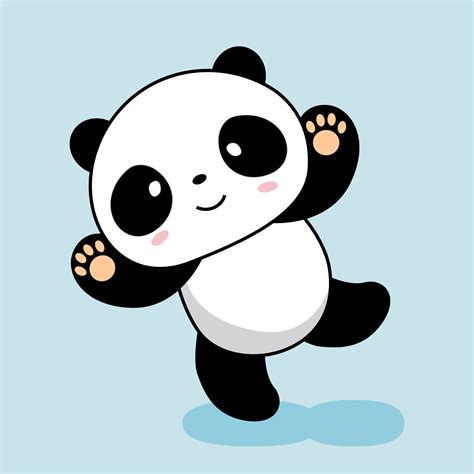 Panda Cartoon Cute Say Hello Panda Animals Illustration 3777943 Vector