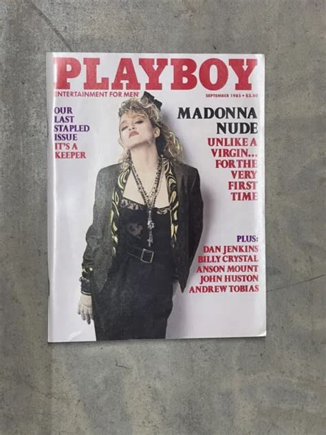 PLAYBOY MAGAZINE September 1985 Madonna Nude Last Stapled Issue Venice