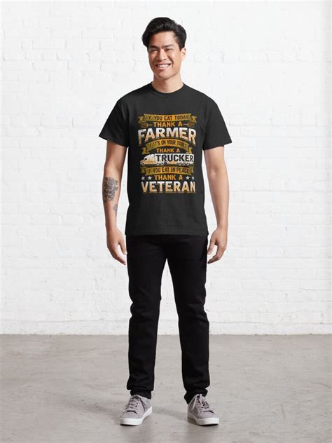 thank a farmer thank a trucker thank a veteran shirt apparel and accessories t shirt by marolv