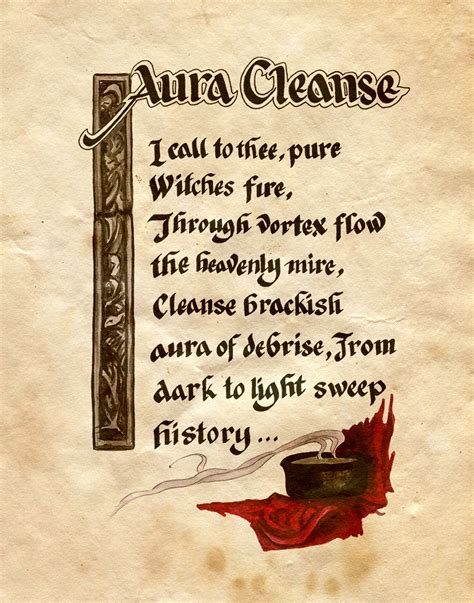 Aura Cleanse Charmed Book Of Shadows Book Of Shadows Charmed