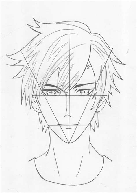 How To Draw A Anime Boy Face Step By Step Drawing Tutorial Face