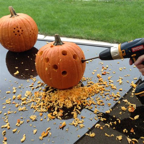 Diy Pumpkin Carving With A Drill The Garden Glove