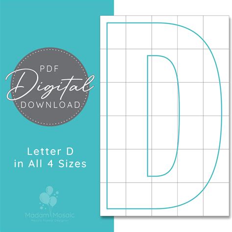 Letter D Digital Mosaic Template Madam Mosaic