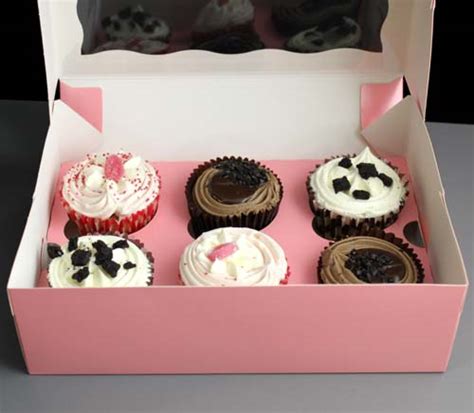 The cupcake boxes with display windows should be attractive enough to captivate the consumer before they get a chance to see the cupcakes, for this icustomboxes makes a state of the art boxes. PINK Windowed Cupcake Boxes with 6 Cavity Insert
