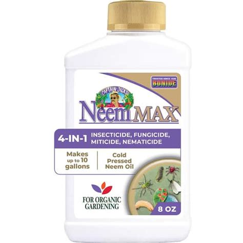 Bonide Captain Jacks Neem Max 8 Oz Concentrated Cold Pressed Neem Oil Insecticide Fungicide