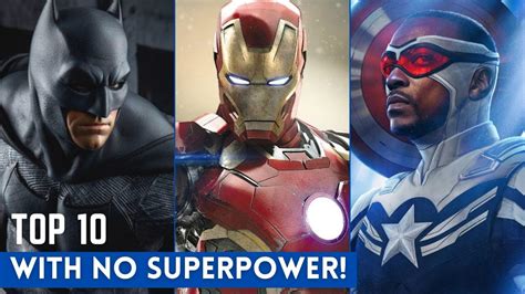Top 10 Superheroes Without Superpowers Just Humans From Marvel And Dc