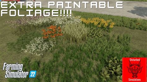 Extra Paintable Foliage Mod Review Fs22 Youtube