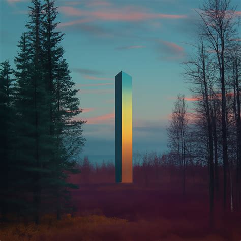 Authentic Digital Art A Monolith In A Birch Forest Clearing Superrare