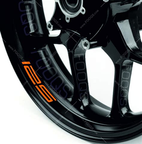 Ktm 125 Duke Orange Wheel Rim Motorcycle Decals Fooqs