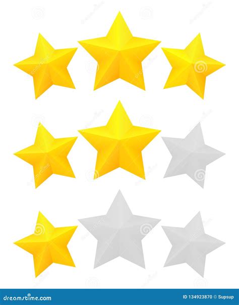 Three Rating Star Like Positive Feedback Concept Of Notice Opinion