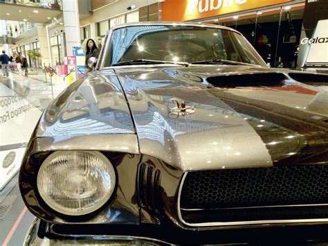Old Cars Exhibition Ford Mustang 1965 In The Mall Of Athens Greece
