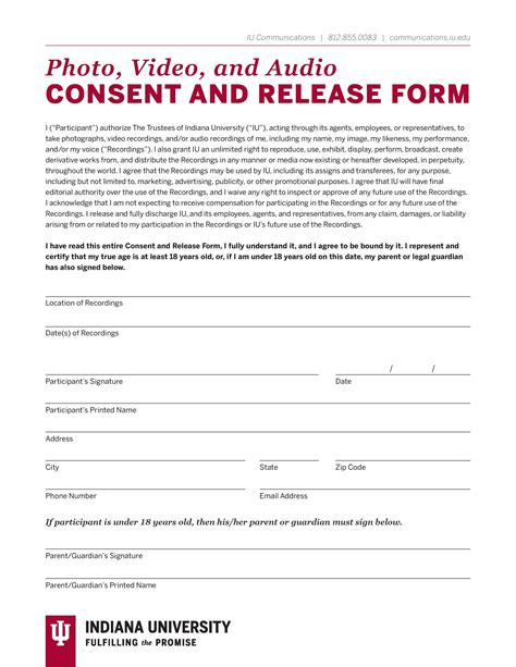 Photo Consent Form Template