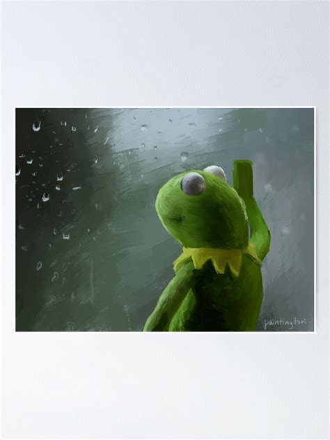 Kermit At The Window Poster For Sale By Toriqueeen Redbubble