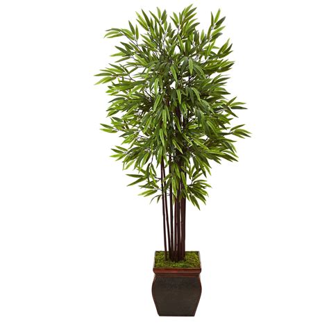 67” Bamboo Artificial Tree In Decorative Planter Nearly Natural