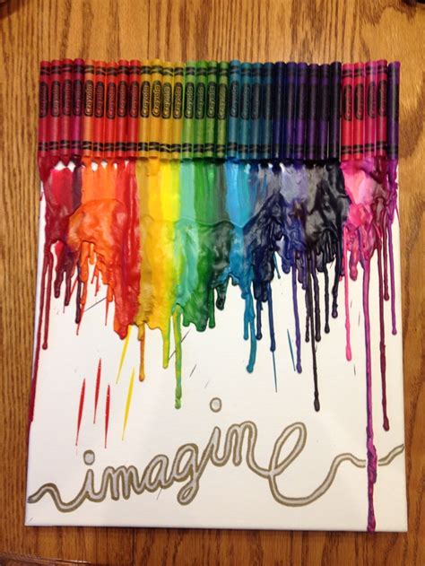 Diy Canvas Crayon Art Add A Book Or Child Reading A Book