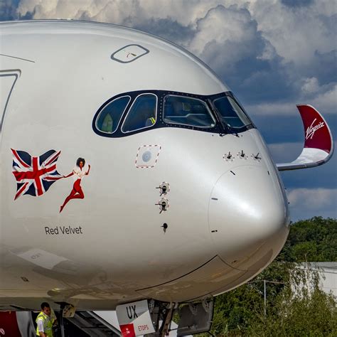 Virgin Atlantics First Airbus A350 1000 Aircraft G Vlux Red Velvet
