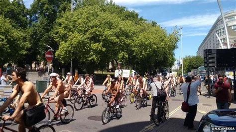 Naked Bike Ride Highlights Importance Of Being Noticed Bbc News