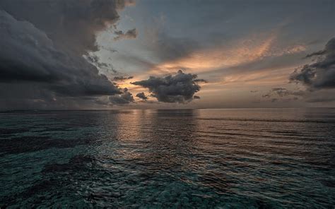 Evening Seascape Sunset Aegean Sea Clouds Hd Wallpaper Peakpx