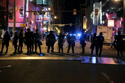 Tensions Rise In Fifth Night Of Protests In Downtown Memphis Memphis