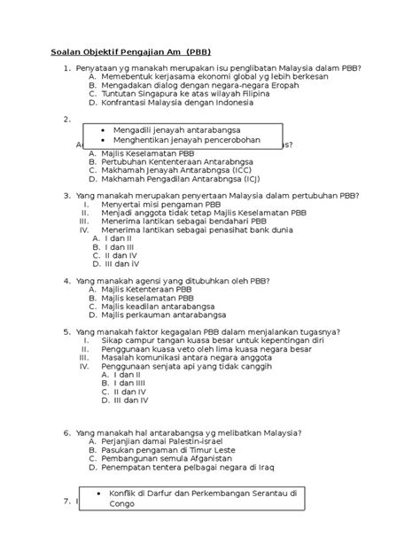 Maybe you would like to learn more about one of these? Soalan Objektif Pengajian Am (PBB)