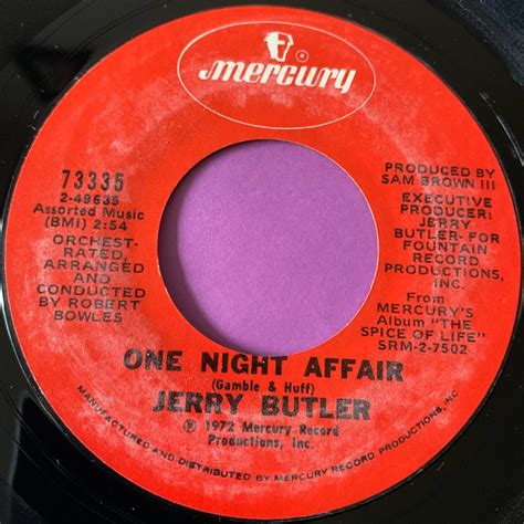 Jerry Butler One Night Affair Mercury M