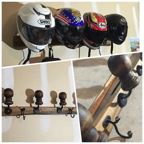 Homemade Motorcycle Helmet Rack Organizers Bike Gear Storage