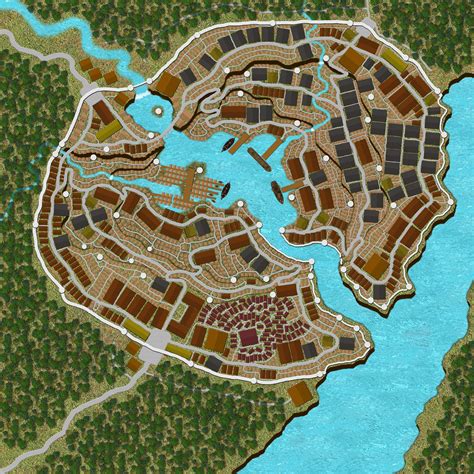 Fantasy City Map Fantasy World Map Fantasy City