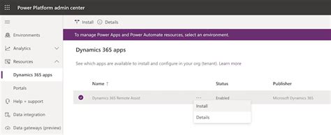 Set Up An Environment And Install The Microsoft Dynamics 365 Remote