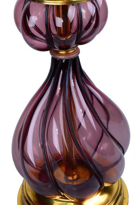 Italian Handblown Purple Glass Lamp For Sale At 1stdibs