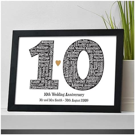Personalised 10th Wedding Anniversary Ts For Him Her 10th