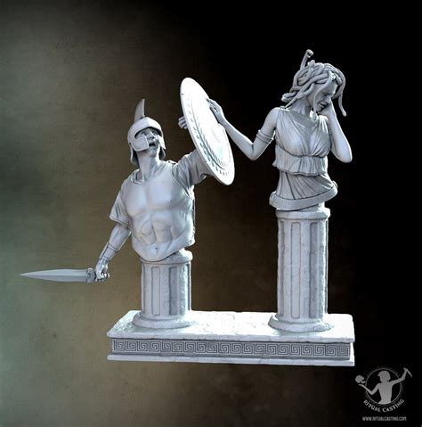 medusa the cursed priestess of athena 1 10 scale resin bust kit sfw nsfw versions unassembled