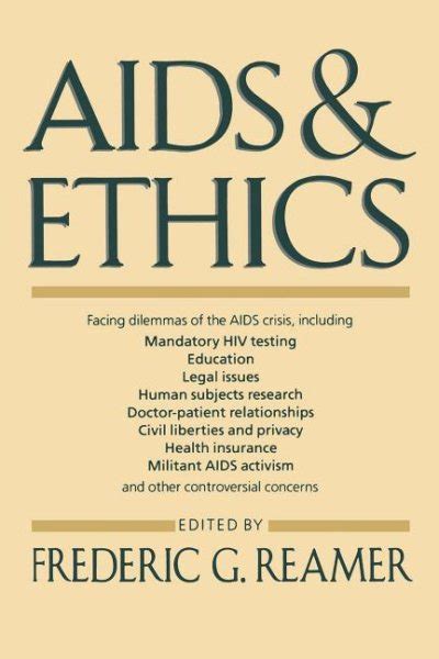 Aids And Ethics Paperback By Reamer Frederic G Brand New Free Shipping I Ebay