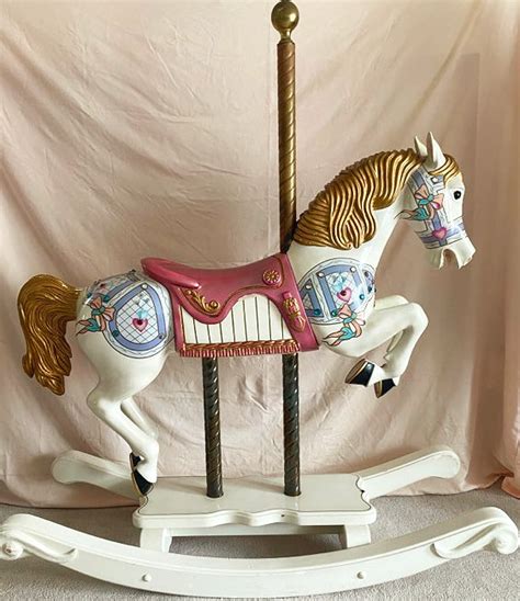 Dianas Large Rocking Horse By Sands Woodcarvers Carousel And Rocking Horses