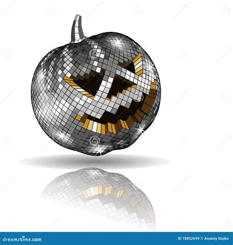 Halloween Disco Ball On White Stock Illustration Illustration Of